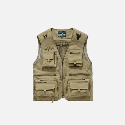 Multi-Pocket Breathable Cargo Vest