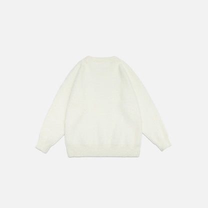 Fuzzy Cozy Knitted Sweater