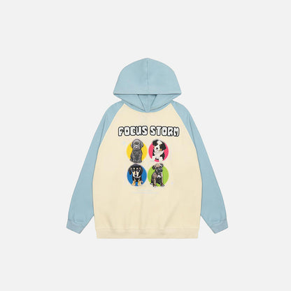 Star Dogs Graphic Print Hoodie