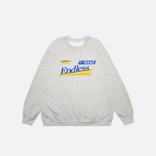 Oversized Letter Print Sweatshirt