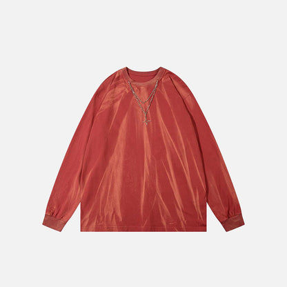 Zebra Pattern Chain Sweatshirt