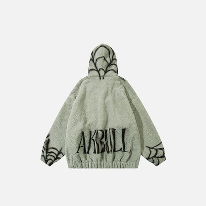 Loose Spider Fleece Zip-up Jacket