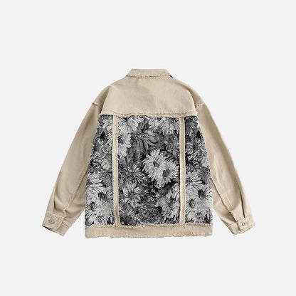 Vintage Flower Patch Denim Jacket