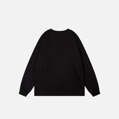 Life Chasing Shadow Print Sweatshirt