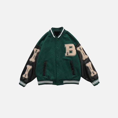 Skeleton Bones Varsity Jacket