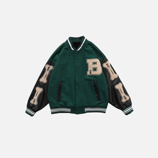 Skeleton Bones Varsity Jacket