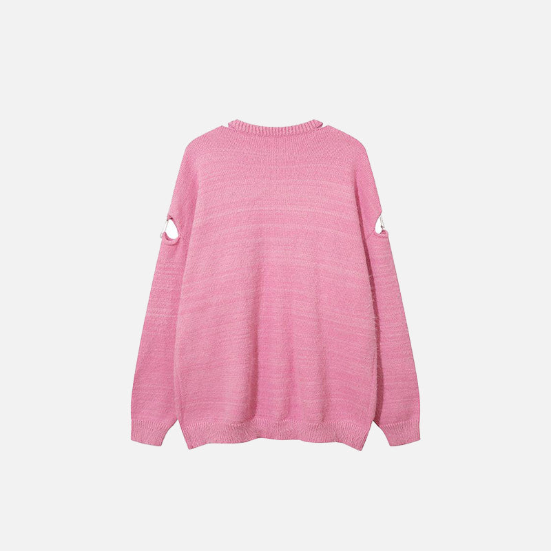 Rabbit Graphic Fuzzy Sweater