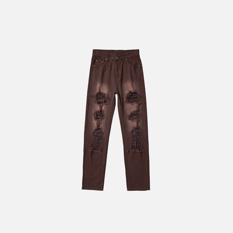 Women's High-waist Ripped Jeans