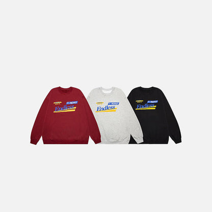 Oversized Letter Print Sweatshirt