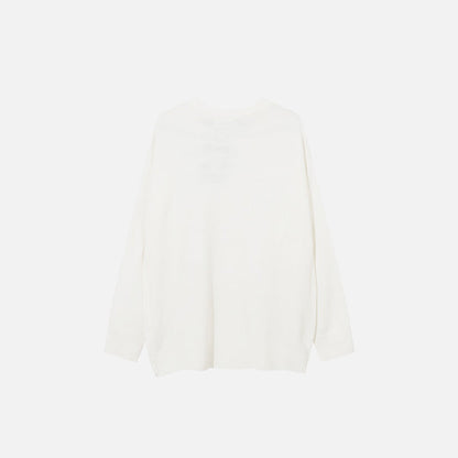 Oversized Spliced Zipper Sweater