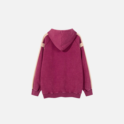 Star Emblem Contrast Hoodie