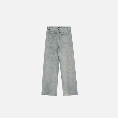 Star Embroidery Loose Jeans