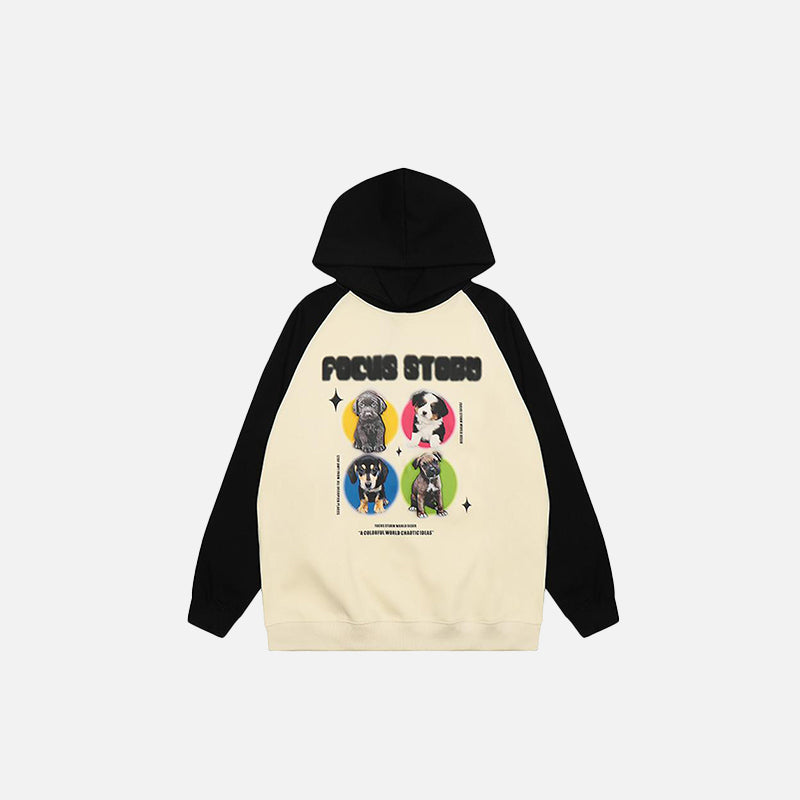 Star Dogs Graphic Print Hoodie
