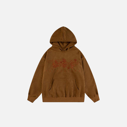 Rose Embroidery Hoodie
