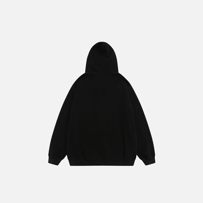 Retro Embroidery Denim Star Hoodie