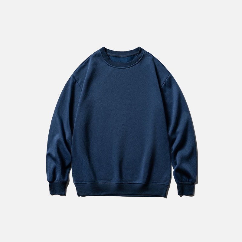 Solid Color Blank Oversized Sweatshirt