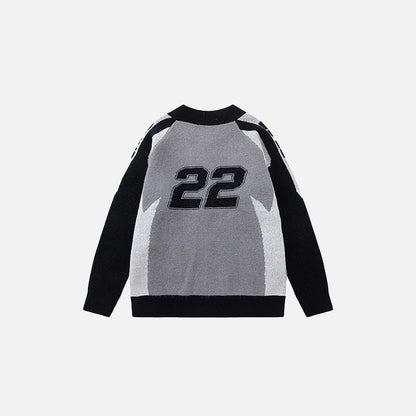 Turbo Drive Gray Star Sweater