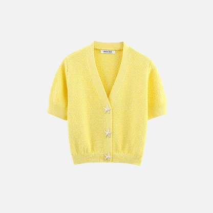 Sweet Versatile V-Neck Knitted Cardigan