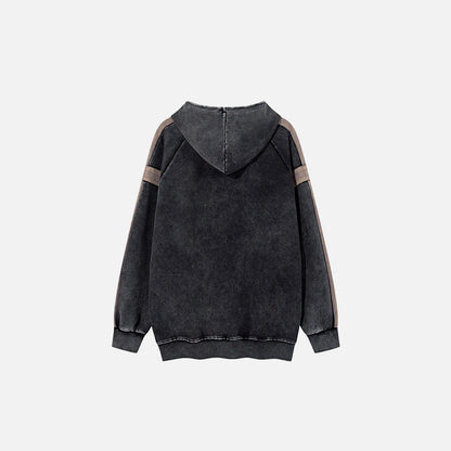 Star Emblem Contrast Hoodie
