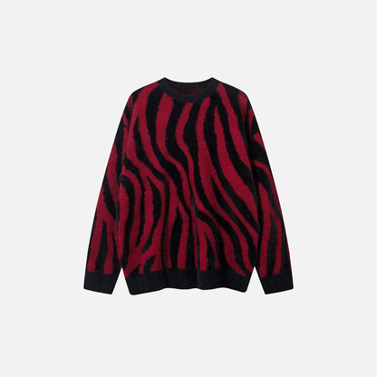 Cozy Color Block Striped Knit Sweater