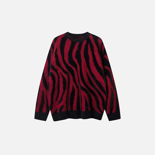 Cozy Color Block Striped Knit Sweater