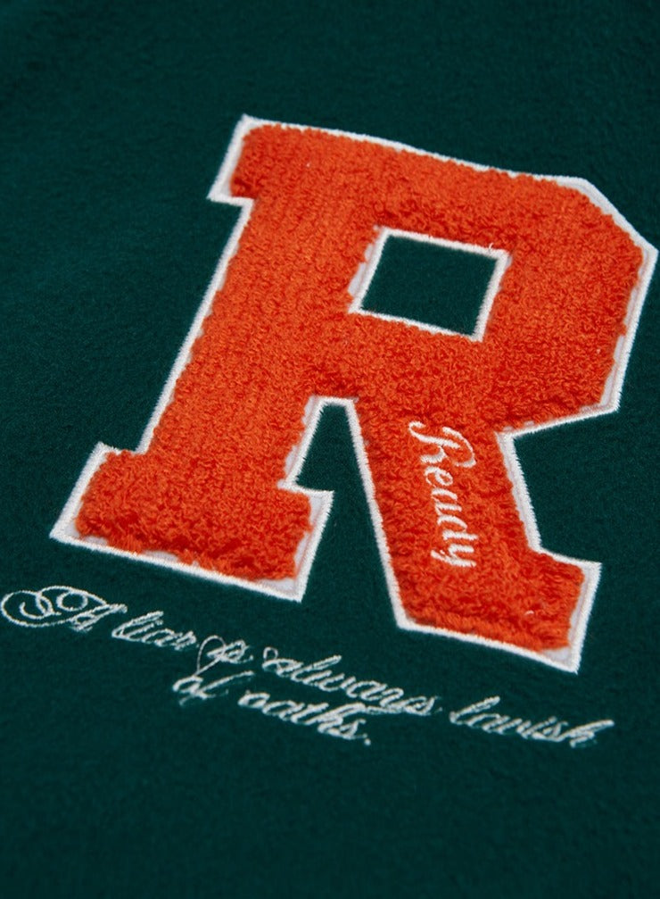 Ready Embroidery Green Varsity Jacket