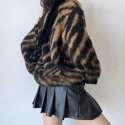 Loose Vintage Leopard Sweater