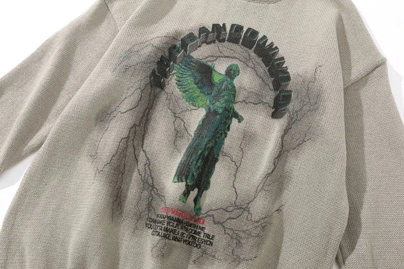Knitted Goth Angel Sweater