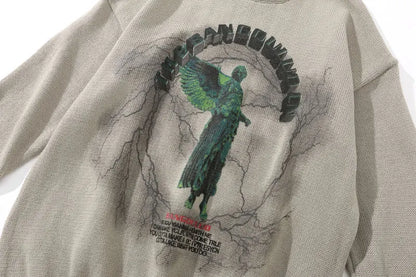 Knitted Goth Angel Sweater