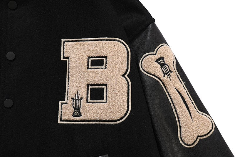 Skeleton Bones Varsity Jacket