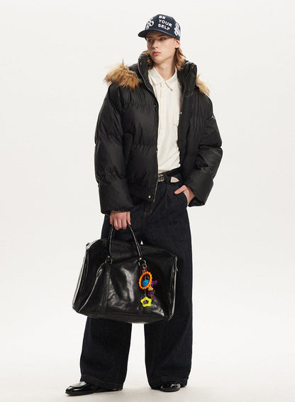 Detachable Thickened Furr Puffer Jacket