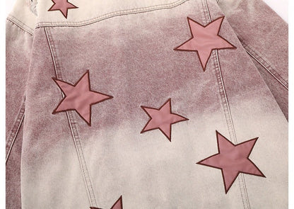 Y2k Star Embroidery Denim Jacket