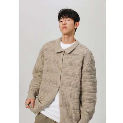 Fashionable Retro Loose Knitted Stripe Sweater