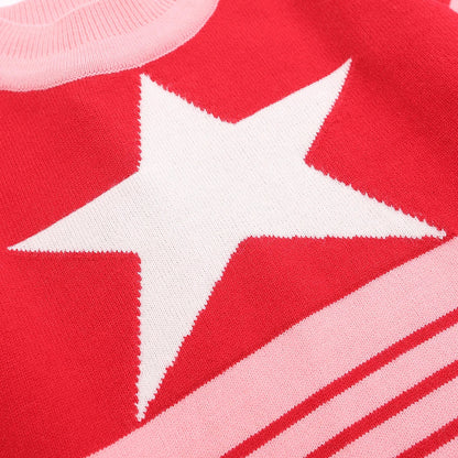Y2K Star Stripes Sweater