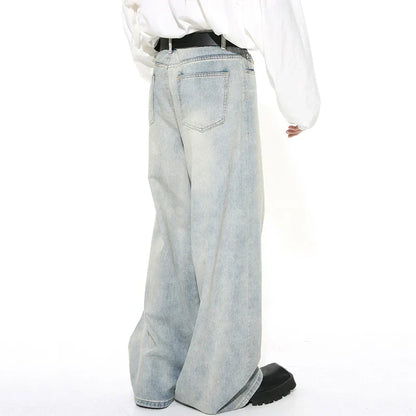 Vintage Distressed Washed Denim Jeans
