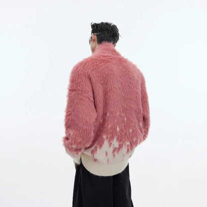 Luxurious Gradient Jacket with Metal Buttons