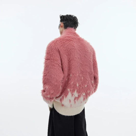Luxurious Gradient Jacket with Metal Buttons