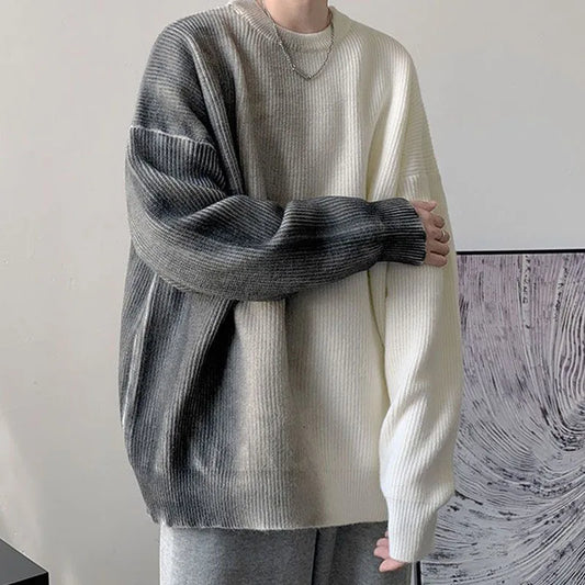 Y2K Ribbed Knit Oversized Sweater