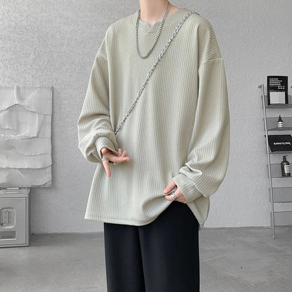 Oversized Ribbed Knit Soft Boy Sweater