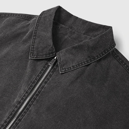 Vintage Turn-down Collar Windbreaker