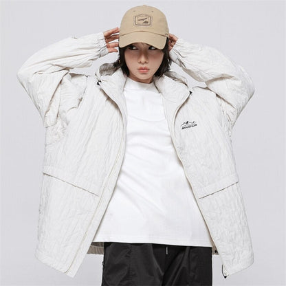 Y2k Windbreaker Hooded Zip-up Jacket