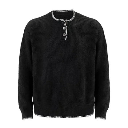 Long-lasting Men Retro Loose Collar Sweater