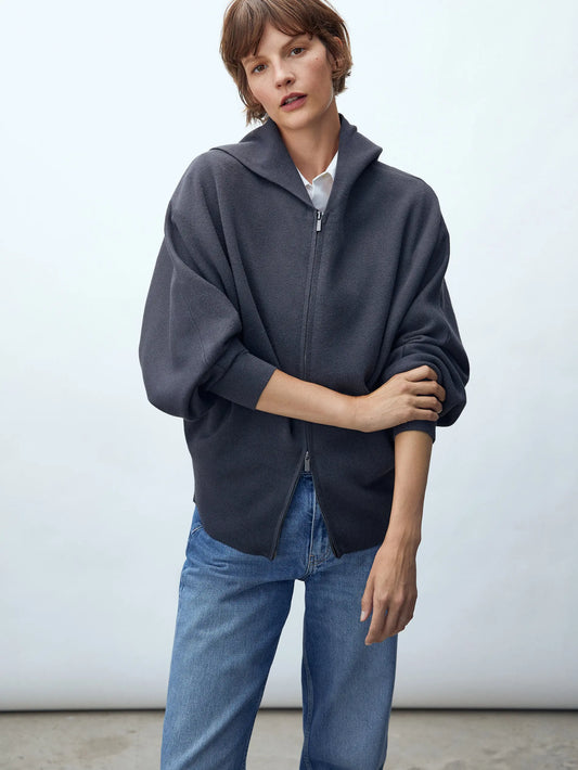Women Casual Ethereal Spring Knit Zipper Cardigan