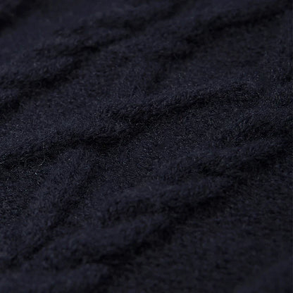 Abstract Patch Cable Knit Sweater