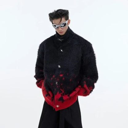 Luxurious Gradient Jacket with Metal Buttons