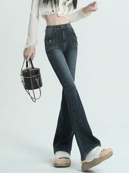 Y2K Denim Vintage Flare High Waist Jeans