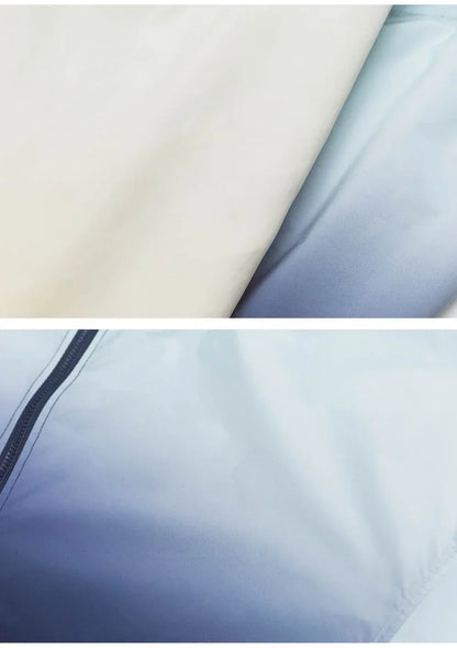Loose Gradient Color Windbreaker Jacket