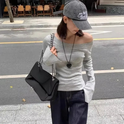 Off-Shoulder Elegance Sweater