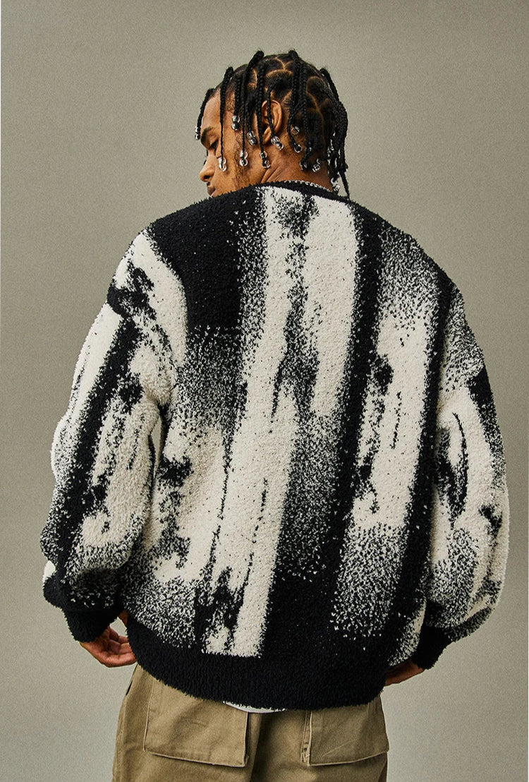 Vintage Gothic Knitted Pullover Hip Hop Sweater