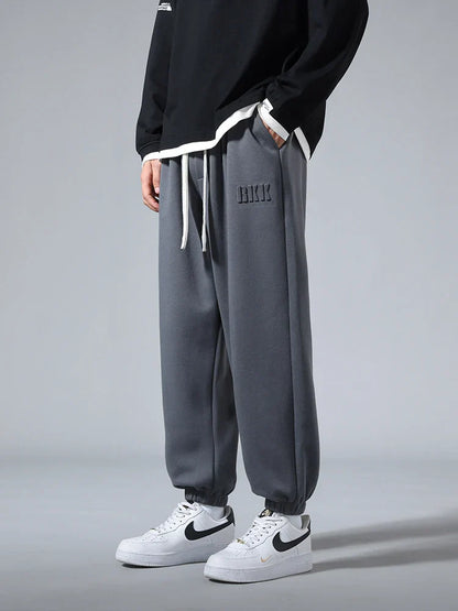 Model wearing the navy blue Elastic Cuff Lounge Pants